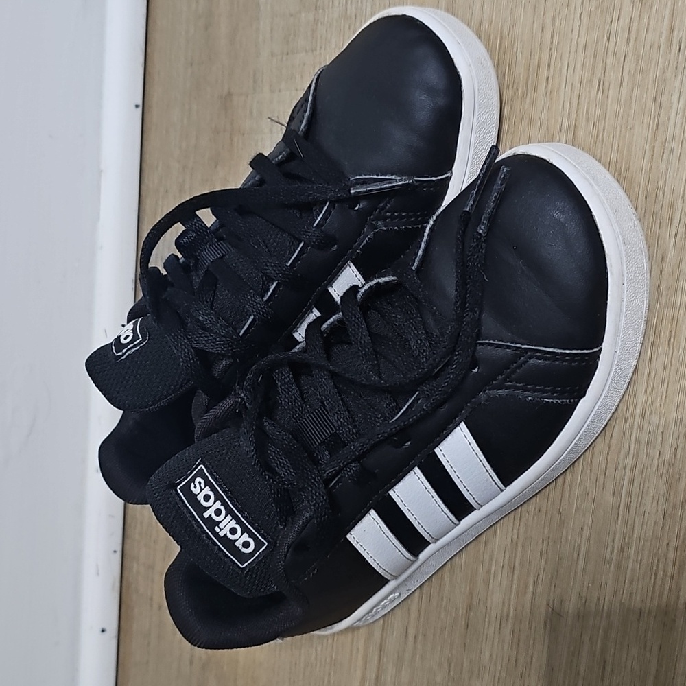 Adidas Kids Youth Black and White Sneakers